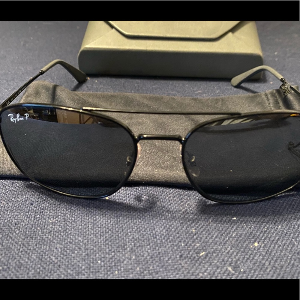 Ray-Ban RB 3654 002/82 60mm Black/ Silver Mirror Polarized Sunglasses